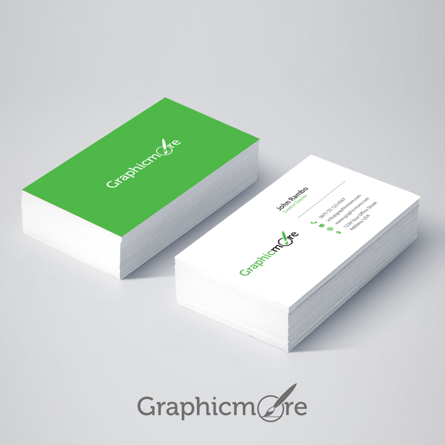 green business card