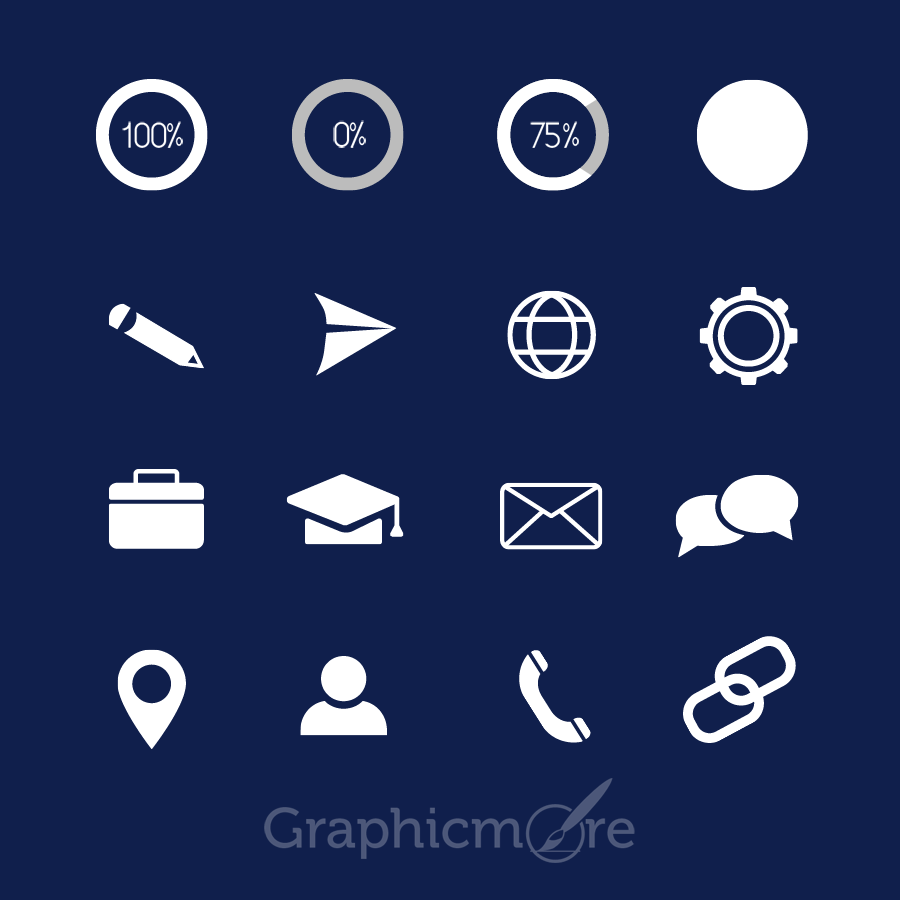 Icons Pack Design for CV Free Download by GraphicMore