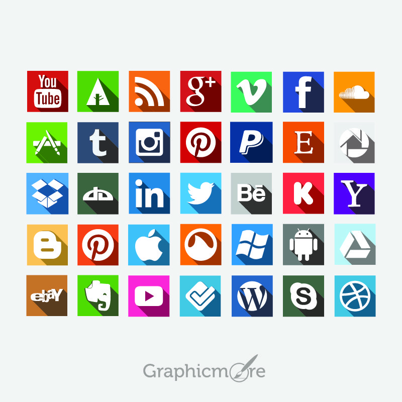 free vector social media icons