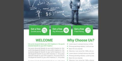 Corporate Green Flyer Design Free PSD File
