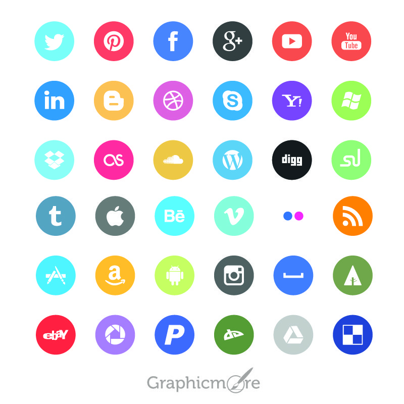 free vector social media icons