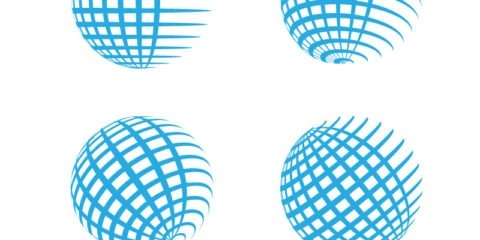 Globe Grid Shape Icons Pack Free Vector File