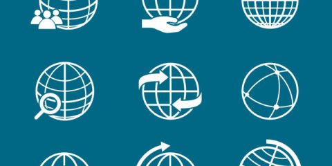 Globe Icons Collection Design Free Vector File