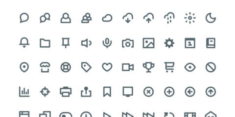 Icons Set Design Free PSD File