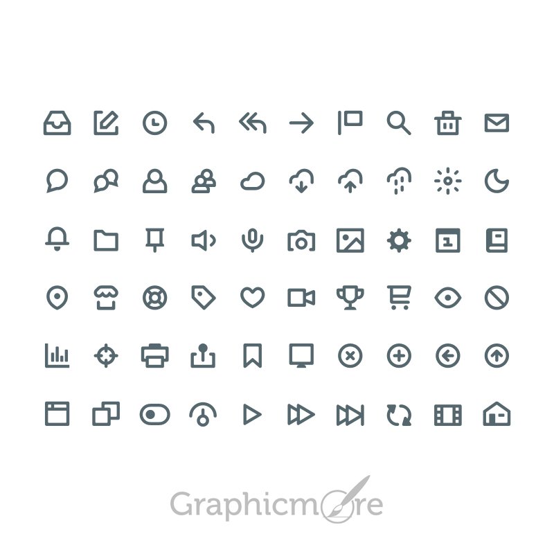 Icons Set Design Free PSD File