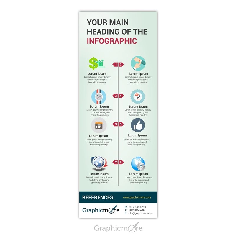 Simple Infographic Design Free PSD File