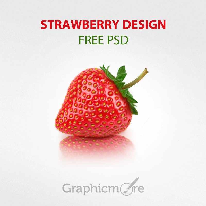 Strawberry Design Free PSD File Download by GraphicMore