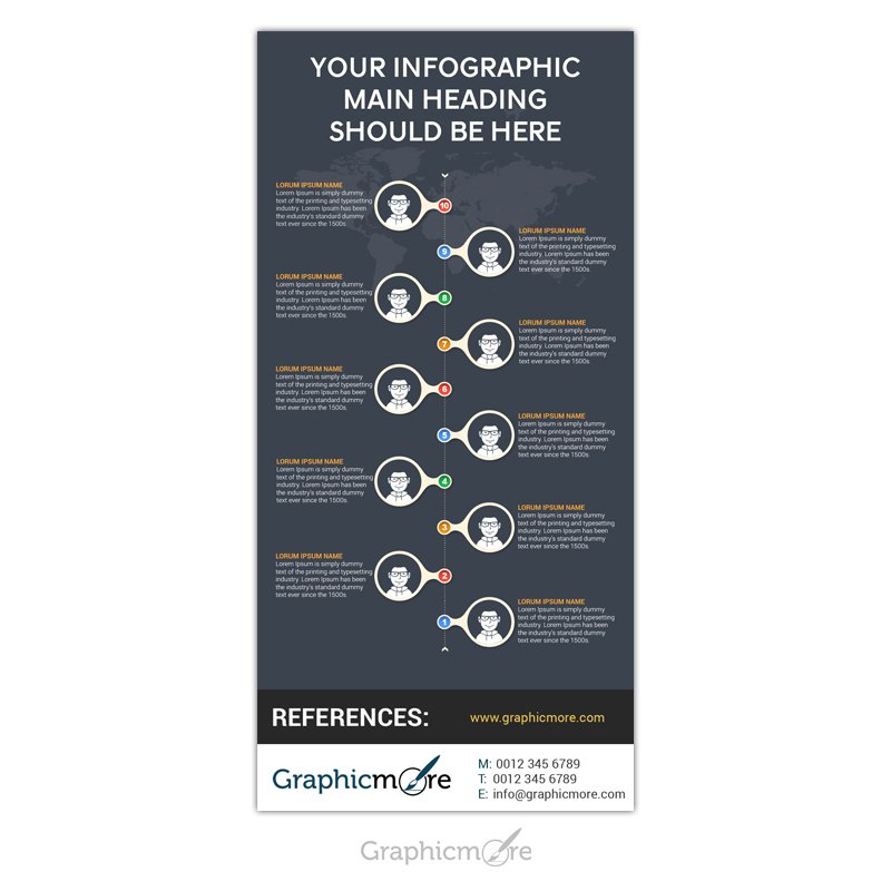 Top List Infographic Design Free PSD Download by GraphicMore