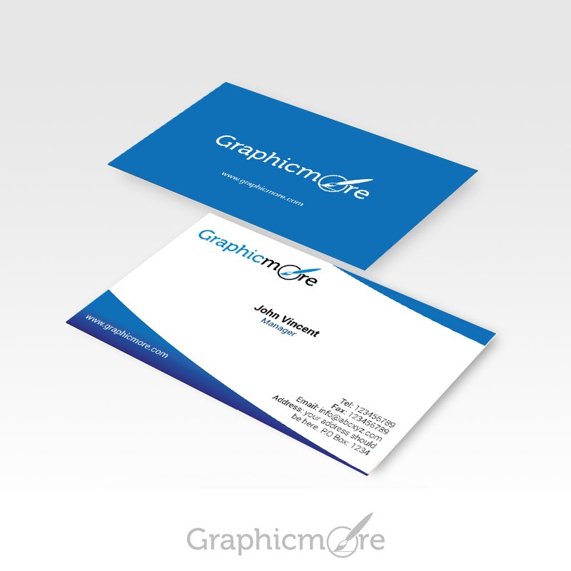 blue corporate business card