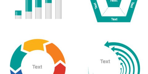Clean Business Data Statistic Design Elements for Infogrpahics