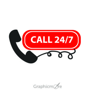 Contact Support Button Free Vector File by GraphicMore
