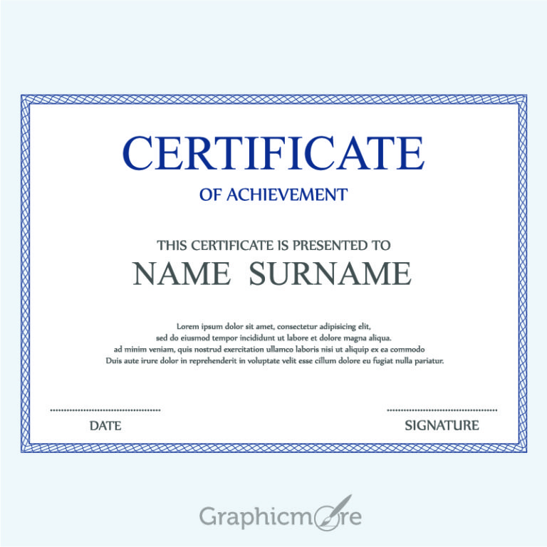 Certificate for appreciate free download in the Ai format