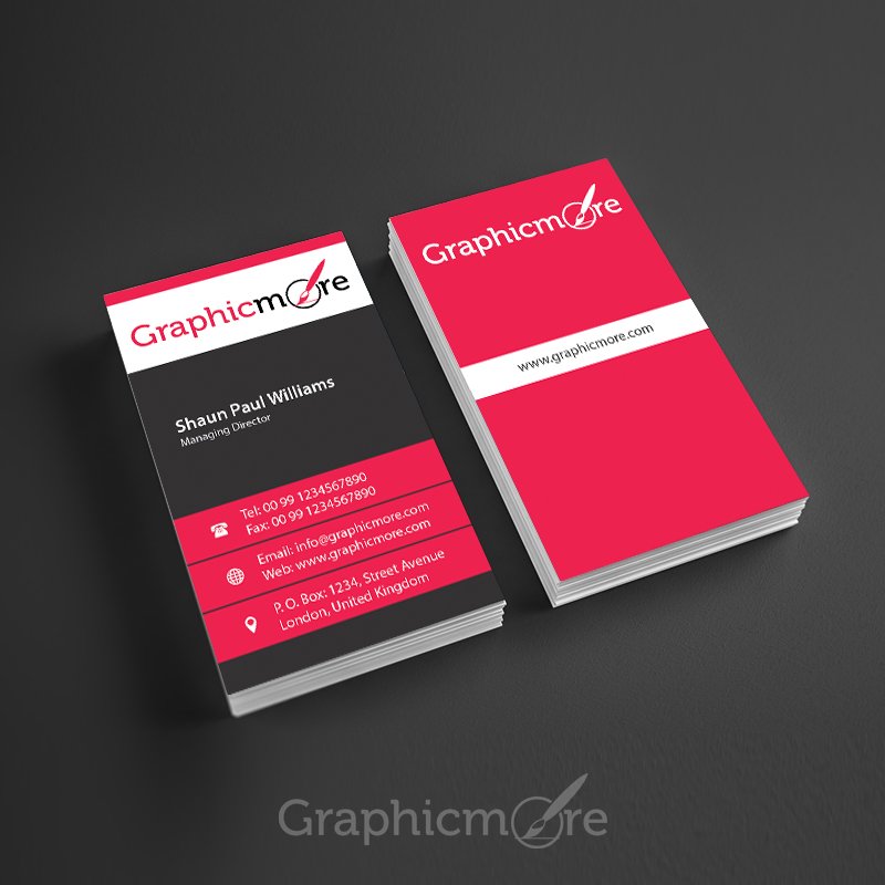 corporate red business card