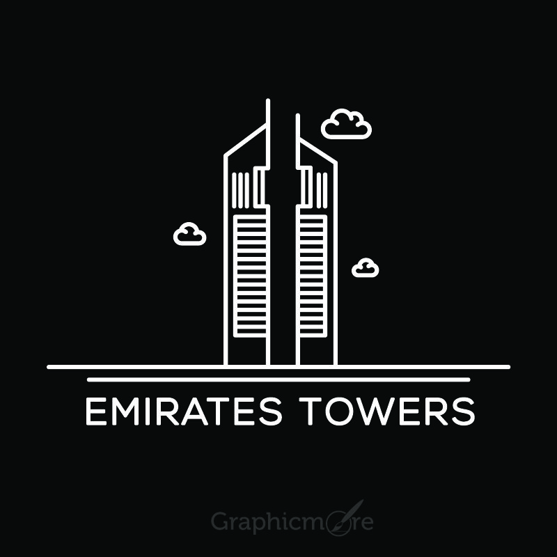 Emirates Towers UAE Free Vector File