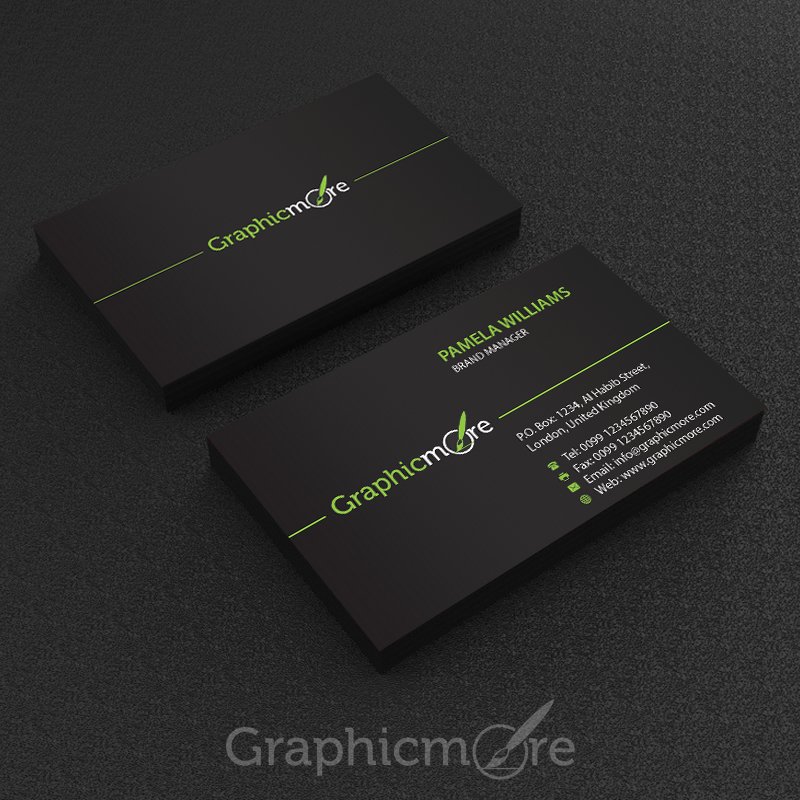 black business card