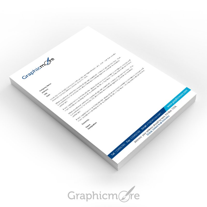 Modern company letterhead pad design Royalty Free Vector