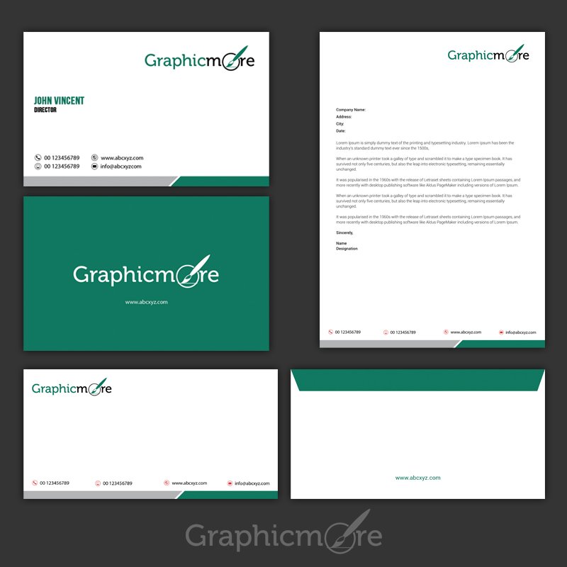 Green Corporate Identity Design Free PSD File