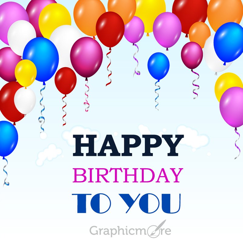 Happy Birthday Greeting Card Design Free Vector File