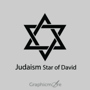 Judaism Star of David Symbol Design Free Vector File