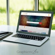 MacBook Air MockUp Design Free PSD File