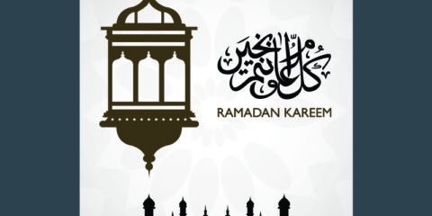 Ramadan Kareem Gray & Brown Poster Design Free Vector File by GraphicMore