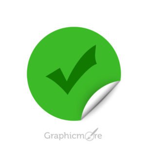 Right Check Mark Button Free PSD File