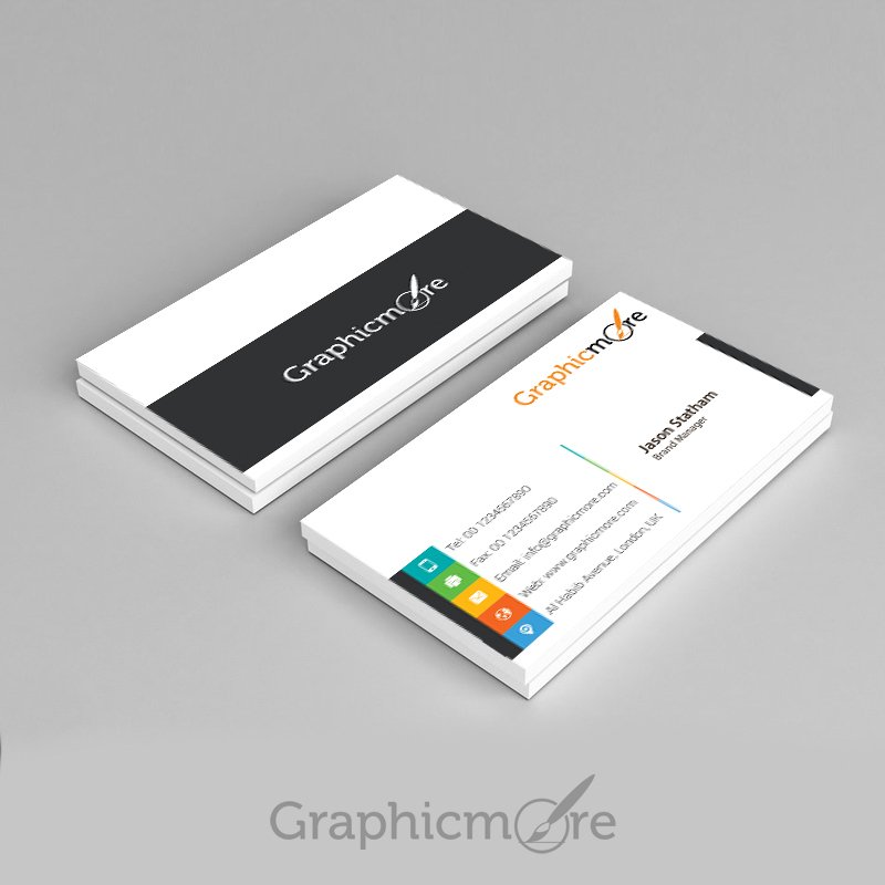 multicolor business card