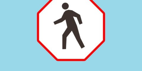 Pedestrian Crossing Sign Board Free PSD Template