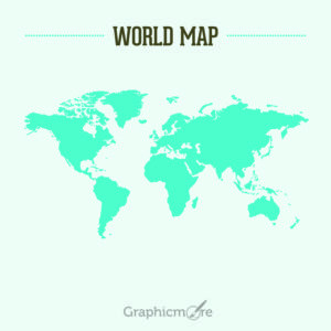 Blue World Map Design Free Vector File