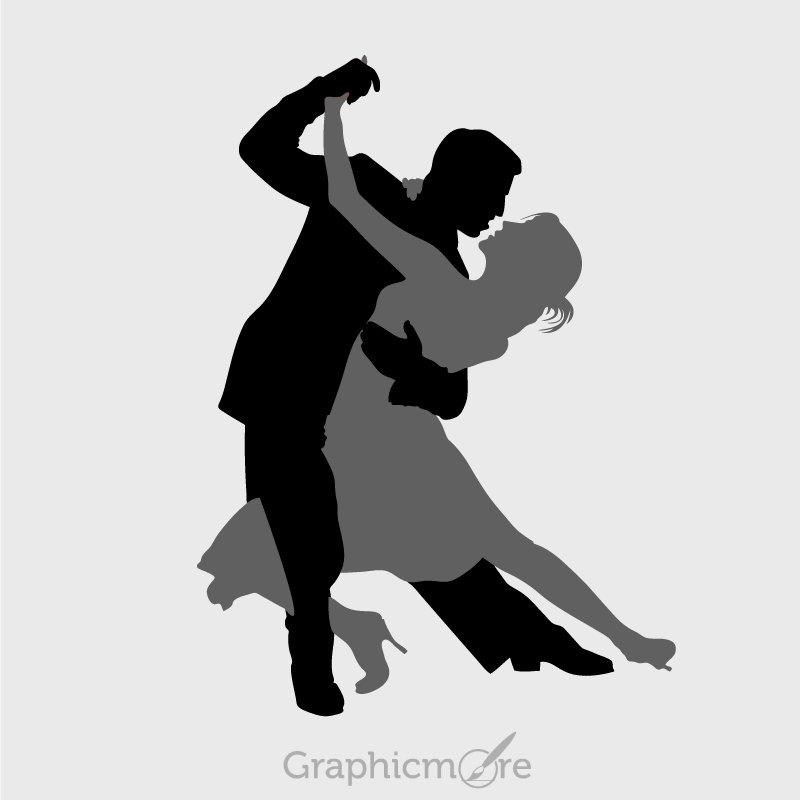 Download Dancing Couple Silhouette Design Free Vector File Download