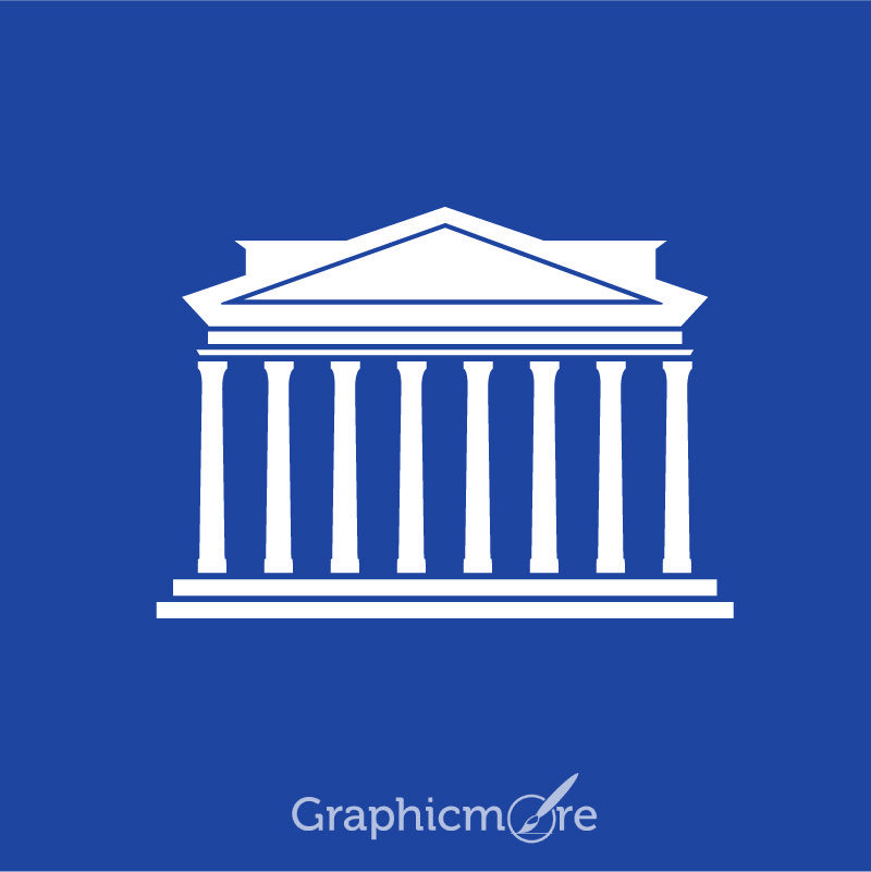 Greek Architecture Icon Symbol Design Free Vector