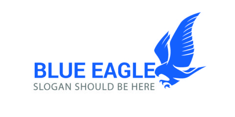 Blue Eagle Sample Logo Design Free Vector File