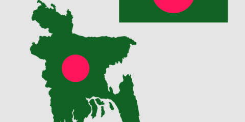 Bangladesh Flag and Map Design Free Vector File