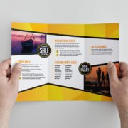 Free Trifold Brochure Template Design for Travel Agencies