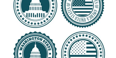 USA Badge Logo Set Design Free Vector File Download