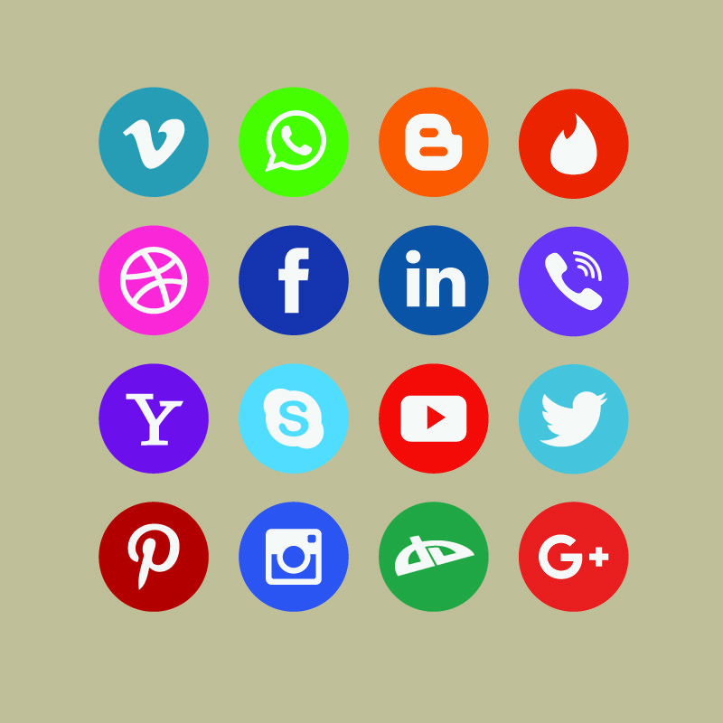 Download Social Media Icon Pack Design Free Vector File Download