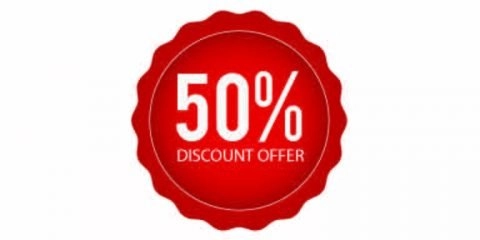 50 Percent Discount Offer Badge Design Free Vector Download