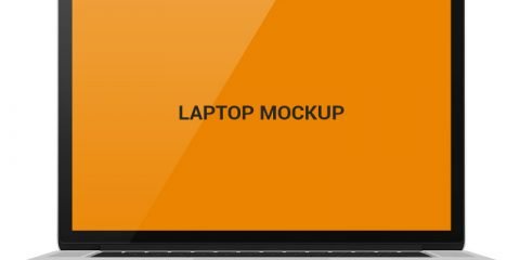 Laptop Mock Up Template Design Free PSD Download