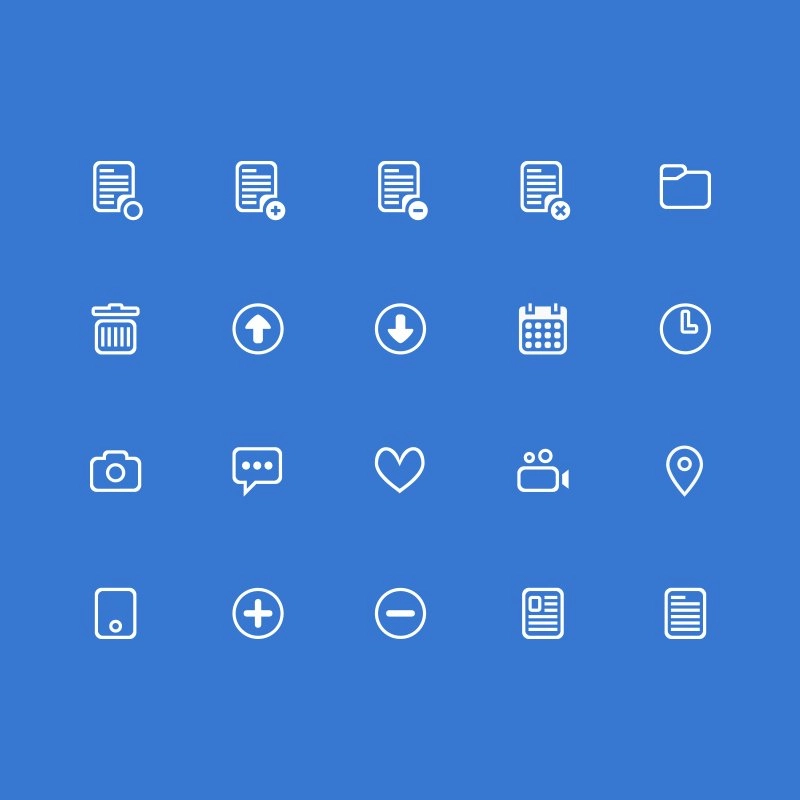 20 Free Clean Business PSD Icons Design Download