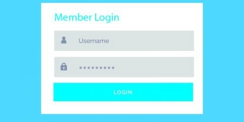 Blue Login Form UI Design For Website And Application
