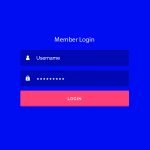 Login Template UI with Blue Background Design Free Vector