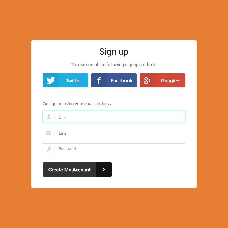 Signup Form Mockup Template Design Free PSD Download