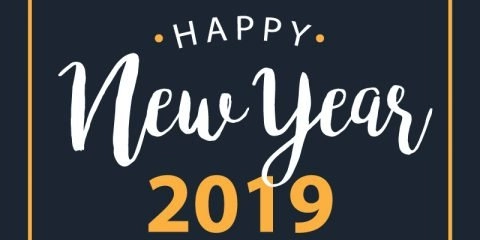 Happy New Year 2019 Free Banner Card Design