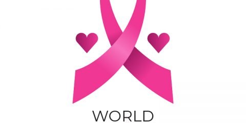 World Cancer Day with Heart Free Vector Card Design