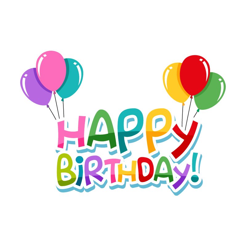 Download Happy Birthday Card with Colorful Balloons Vector Download