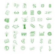 40+ Hand Drawn Business Icons Design Free PSD Download