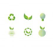 6 Green Eco Icon Collection Free Vector Download