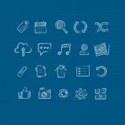 Top 20 Hand Drawn Icons Free PSD Design