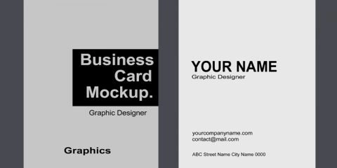 Clean & Creative Vertical Business Card Template Design Free PSD