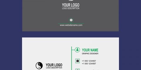 Company Clean Business Card Mockup Template Design Free PSD